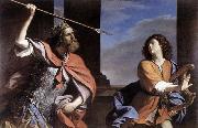 GUERCINO Saul Attacking David oil