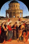 Raphael The Wedding of the Virgin, Raphael most sophisticated altarpiece of this period. china oil painting reproduction