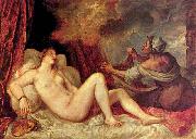 Titian Titian unmatched handling of color is exemplified by his Danae, oil on canvas