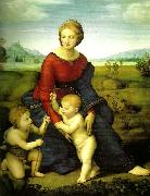 Raphael virgin and child with oil on canvas