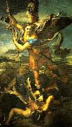 Raphael st michael oil on canvas