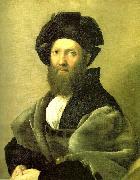 Raphael portrait of baldassare castiglione oil on canvas