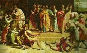 Raphael the death of ananias oil on canvas