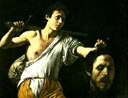 Caravaggio david med goliats huvud oil