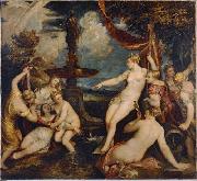 Titian Diana and Callisto by Titian; Kunsthistorisches Museum, Vienna oil on canvas