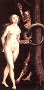 Baldung Eve Serpent and Death oil on canvas