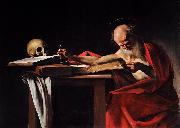 Caravaggio Saint Jerome Writing oil