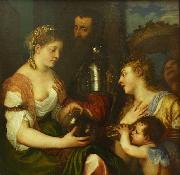 Titian Conjugal allegory  Louvre oil on canvas