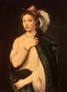 Titian Female Portrait oil on canvas