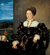 Titian Portrat der Eleonora Gonzaga oil on canvas