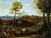 Domenichino Landscape with The Flight into Egypt oil