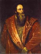 Titian Portrait of Pietro Aretino oil on canvas