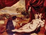 Titian Venus und der Lautenspieler oil