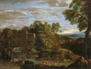 Domenichino Landscape with The Flight into Egypt oil on canvas