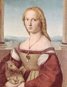 Raphael Young Woman with Unicorn oil on canvas