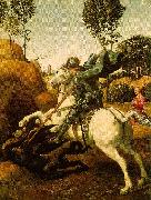 Raphael Saint George and the Dragon oil on canvas