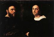 Raphael Portrait of Andrea Navagero and Agostino Beazzano oil on canvas