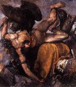 Titian Punishment of Tythus oil on canvas