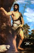 Titian Saint John the Baptist oil on canvas