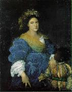 Titian Portrait of Laura Dianti oil on canvas