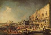 Canaletto The Reception of the French Ambassador in Venice oil