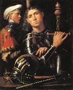 Giorgione Portrait of a Man in Armor with His Page china oil painting reproduction