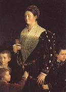 PARMIGIANINO Portrait of the Countess of Sansecodo and Three Children china oil painting artist