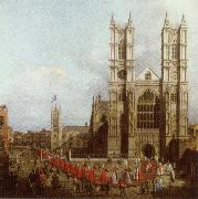 Canaletto Wastminster Abbey with the Procession of the Knights of the Order of Bath oil