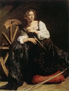 Caravaggio Saint Catherine oil