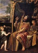 Domenichino Le Roi David jouant de la harpe china oil painting reproduction