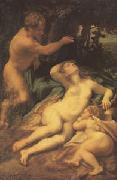 Correggio Venus,Satyr and Cupid (mk05) china oil painting reproduction