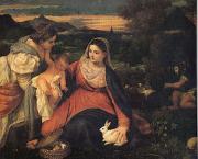 Titian The Virgin with the Rabit (mk05) china oil painting reproduction