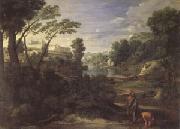 Poussin Landscape with Diogenes (mk05) china oil painting reproduction