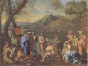 Poussin John Baptizing (mk05) china oil painting reproduction