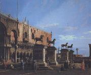 Canaletto Capriccio con i cavalli della basilica posti sulla Piazzetta (mk21) china oil painting reproduction