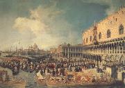 Canaletto Ricevimento del'ambasciatore imperiale al palazzo Ducale (mk21) china oil painting reproduction