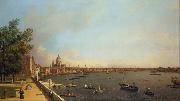 Canaletto View of London The Thames from Somerset House towards the City (mk25) oil