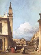 Canaletto The Piazzetta towards the Torre dell'Orologio (mk25) oil