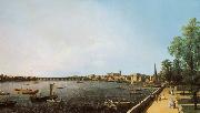 Canaletto View of London: The Thames from Somerset House towards Westminster (mk25) oil