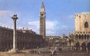 Canaletto Venice The Piazzetta towards the Torre del'Orologio (mk25) oil on canvas