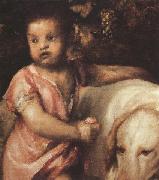 Titian The Child with the dogs (mk33) china oil painting reproduction