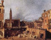 Canaletto Venice:Campo San Vital and Santa Maria della Carita oil on canvas