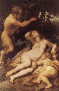 Correggio Zeus and Antiope oil