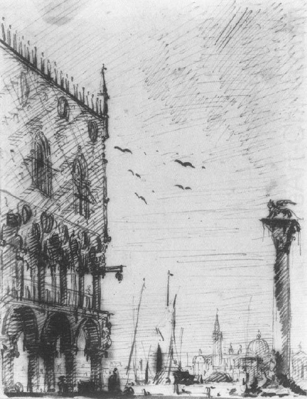 The Piazzetta to the South f, Canaletto