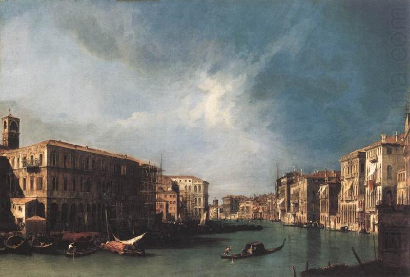 The Grand Canal from Rialto toward the North, Canaletto