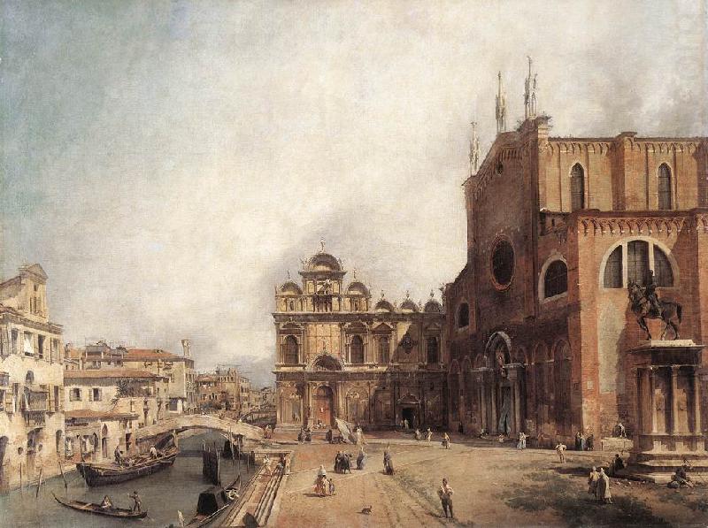 Santi Giovanni e Paolo and the Scuola di San Marco fdg, Canaletto