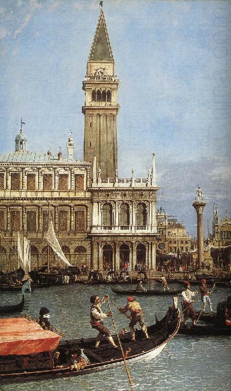 Return of the Bucentoro to the Molo on Ascension Day (detail)  fd, Canaletto