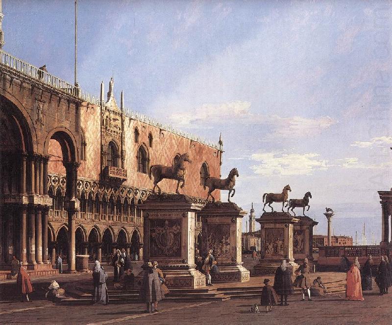 Capriccio: The Horses of San Marco in the Piazzetta, Canaletto