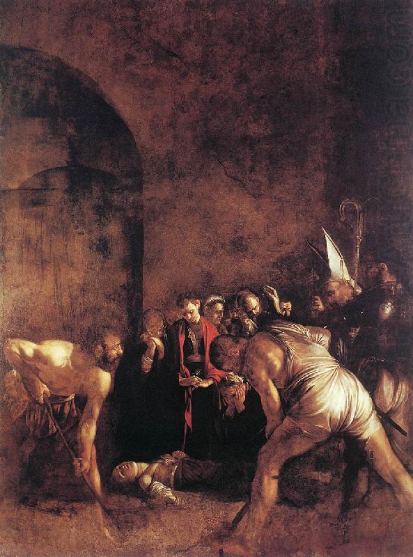 Burial of St Lucy fg, Caravaggio