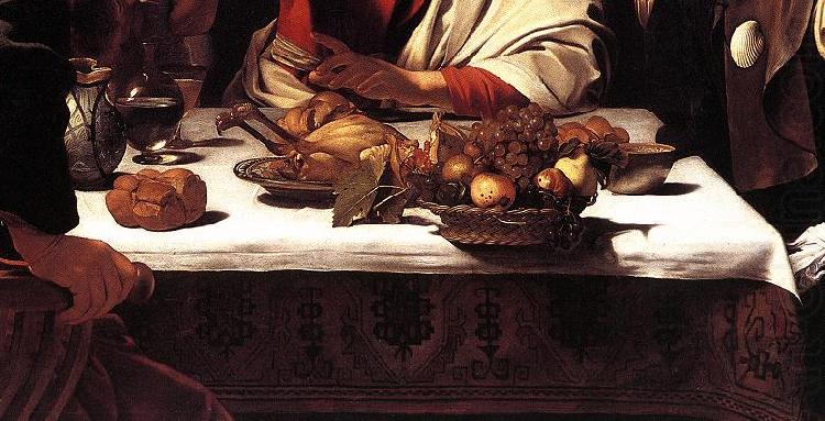 Supper at Emmaus (detail) fdg, Caravaggio